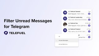 Filter Unread Messages for Telegram  Telefuel [upl. by Alleira534]