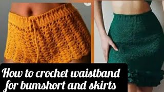 How to crochet elastic waistband glossywoolwears [upl. by Erline900]