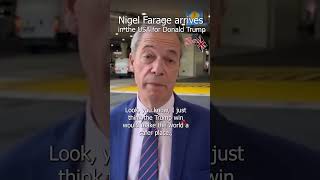 Nigel Farage lands in the USA to support Donald Trump MAGA trump2024 nigelfarage [upl. by Bores]