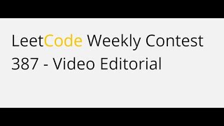 Leetcode Weekly contest 387  Video Editorial  Global Rank  449 [upl. by Weston]