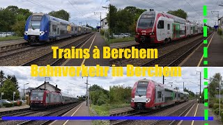 Trains à Berchem  Bahnverkehr in Berchem 4K [upl. by Nylirahs864]