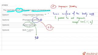 The nephridia which are found in region of intestine are [upl. by Anada624]