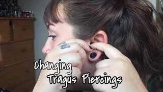 Changing Piercings Tragus [upl. by Alak]