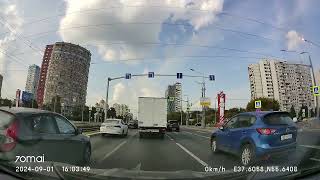 Driving in Moscow city Бирюлёво Восточное  Обручевский 01092024 timelapse 4x [upl. by Addie273]