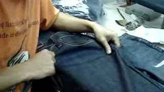 How to brush a whisker on denim jeans [upl. by Ydnil647]