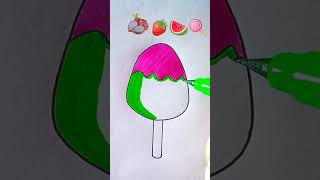 pitaya fruit 🍓🍉🍭 satisfying viral painting artwork colurful video [upl. by Lindi]