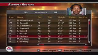 NBA Live 2005 Minnesota Timberwolves Overall Player Ratings [upl. by Idarb794]