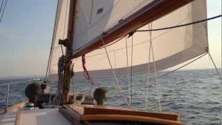 RHODES SWIFTSURE SAILBOAT  FULL SAILS on the Raritan Bay [upl. by Landis761]