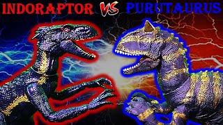 indoraptor vs purutaurus stop motion animation [upl. by Yrram]