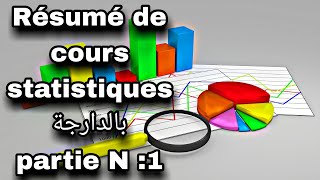 Résumé de cours statistiques partie 1 avec exemple de Td première méthode [upl. by Tali]