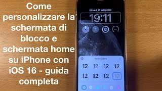 Come personalizzare la schermata di blocco e home su iPhone con iOS16  guida completa [upl. by Kenta167]