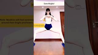 Sore thighs shortvideo short ytshort thighs homeworkout sport hotymama [upl. by Okire]