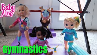 BABY ALIVE Anna First Gymnastics Class [upl. by Negyam]