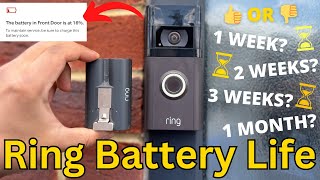 How Long Does A Ring Doorbell Battery Last Ring Doorbell Battery Life Ring Doorbell Battery Review [upl. by Wallache]