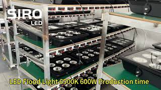 Led Flood COB Light 600w Production Time [upl. by Einahpets]