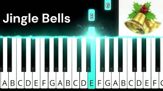 Jingle Bells BEGINNER Piano Tutorial in 5 Finger Position 🤚 [upl. by Ahsiuqet]