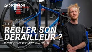 TUTO  Comment régler un dérailleur avant mécanique sur un vélo route  🚴 I Decathlon [upl. by Arlan495]