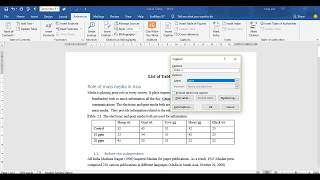 How to insert auto list of table in MS word UrduHindi [upl. by Licastro999]