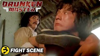 DRUNKEN MASTER  Jackie Chan  Freddy Wong gets beaten by Yim TitSam  Fight Scene [upl. by Adnoloy]