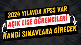 Açık Lise Öğrencilerinin 2024 Yılında Girecekleri Sınavlar [upl. by Brody351]