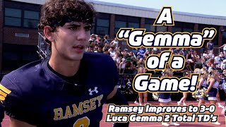 Ramsey 41 Bergenfield 14  Week 3 Highlights  Rams Improve to 30 [upl. by Sliwa359]