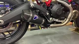 Ducati 2019 Monster 659797 with Carbon Black Termignoni Ducati Performance Slipon Muffler [upl. by Gagliano]