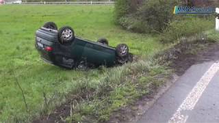 Mutterstadt Abfahrt 65 auf A61PKW überschlagen [upl. by Silber345]