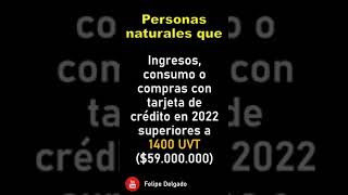 Que PERSONAS NATURALES deben declarar RENTA en 2023 🇨🇴 [upl. by Zeena]