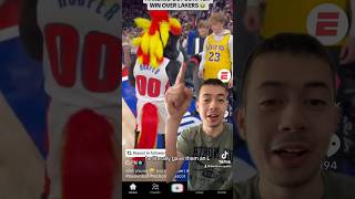 Detroit Pistons Mascot Trolls Laker Fans [upl. by Tibold682]