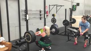 Front squat 120 x 1 rep by Ragnheidur Sara Sigmundsdóttir [upl. by Lokin]