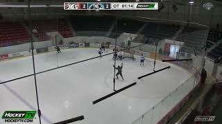 Ayr Centennials  Owen Ireton 10 Ethan Stover Ryan McKellar Overtime Winner vs Brantford Bandits [upl. by Arden]