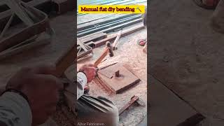 Manual flat diy bending 🔨 diy bending handmade hardwork diycrafts ironwork ironworker [upl. by Brear959]