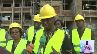 UNZK  le ministre Thiombiano en visite inopinée sur le chantier de l’UFR Sciences et Technologie [upl. by Eshelman341]