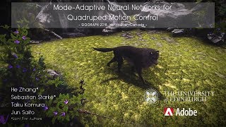 SIGGRAPH 2018 ModeAdaptive Neural Networks for Quadruped Motion Control [upl. by Aiyot900]