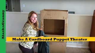 Make A Cardboard Puppet Theater [upl. by Ssenav993]