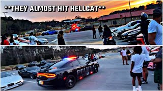 GSP CATCHES PEOPLE LACKING AT MEET THEY ALMOST HIT A HELLCAT [upl. by Nibur]