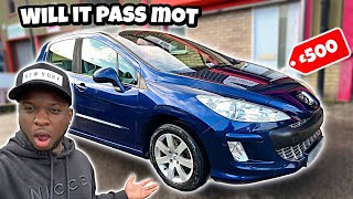 BIDDING ON BCA AUCTION I WON A CHEAP PEUGEOT 308 WITH NO MOT WILL IT PASS [upl. by Zeni]