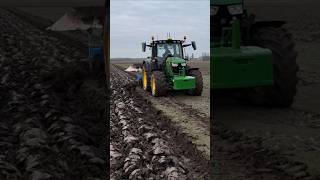 John Deere 6R 150  Lemken Juwel 8 onland plouging KraakmanBV tractor agriculture farming [upl. by Allan173]