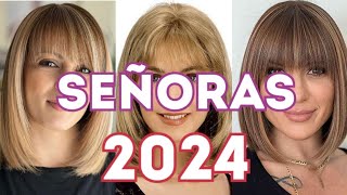 50 CORTES para SEÑORAS 2024 ✂️👌 MODERNOS ESTILOS señoras [upl. by Orlando]