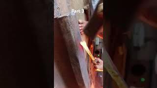 Forging spatula part 3 blacksmith shorts [upl. by Lahpos]