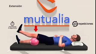 FUERZA SUPINO EXTENSIÓN DE RODILLA CON BALÓN PEQUEÑO BAJO RODILLA [upl. by Nyltyak]