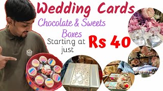 WEDDING BOXES  CHOCOLATE BOXES  DRY FRUITS BOXES  WHOLESALE MARKET  STARTS ₹40 [upl. by Zetnod]