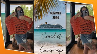 Handmade Crochet Cover Up Top  Summer 2024 [upl. by Nomihs964]