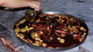 Croatian Traditional Cuisine  Octopus under peka under the lid  Hobotnica ispod peke [upl. by Annia]