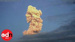 Incredible Time Lapse Video of Mexicos Popocatepetl Volcano Erupting [upl. by Anilasor]