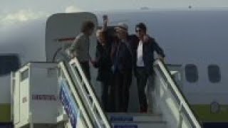 The Rolling Stones arrive in Havana for historic concert in Cuba [upl. by Aicnarf]