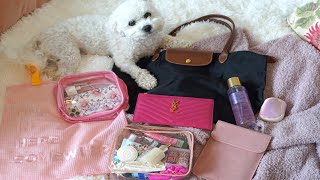 Whats in My Bag Longchamp Le Pliage Tote Review and Whats in my Travel Bag [upl. by Ulani789]