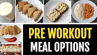 6 EASY PRE WORKOUT MEAL OPTIONS   No Supplements  🇮🇳 [upl. by Georg]