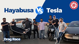 RanaHamzaSaifRHS vs VideoWaliSarkar1  Hayabusa vs Tesla  Drag Race  PakWheels [upl. by Craven]