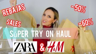 SÚPER TRY ON HAUL ZARA y HampM  primeras REBAJAS invierno 2024  AlinaJechiu [upl. by Nirag]